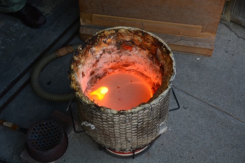 七輪窯の窯焼き