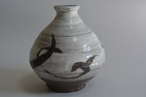 李朝 黒高麗徳利 黒釉 鉄釉 陶磁器2 :: 商品カテゴリ :: ichian